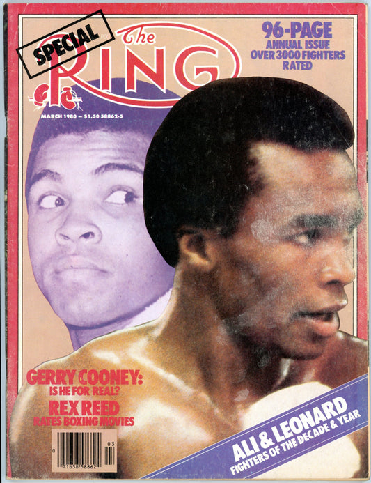 The Ring Vintage Boxing Magazine (March 1980) Muhammad Ali Sugar Ray Leonard
