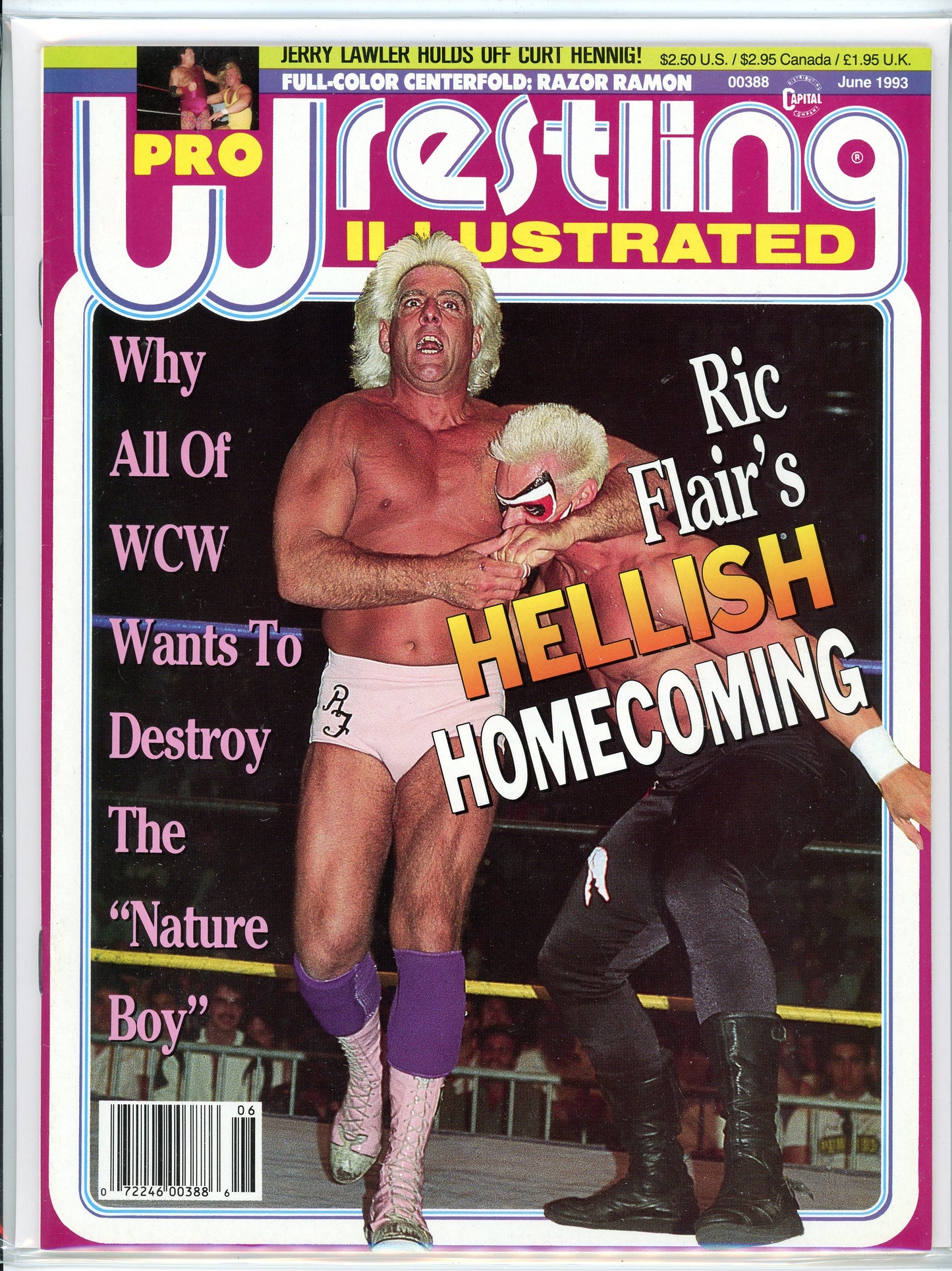 Pro Wrestling Illustrated Vintage Magazine (June, 1993) Ric Flair