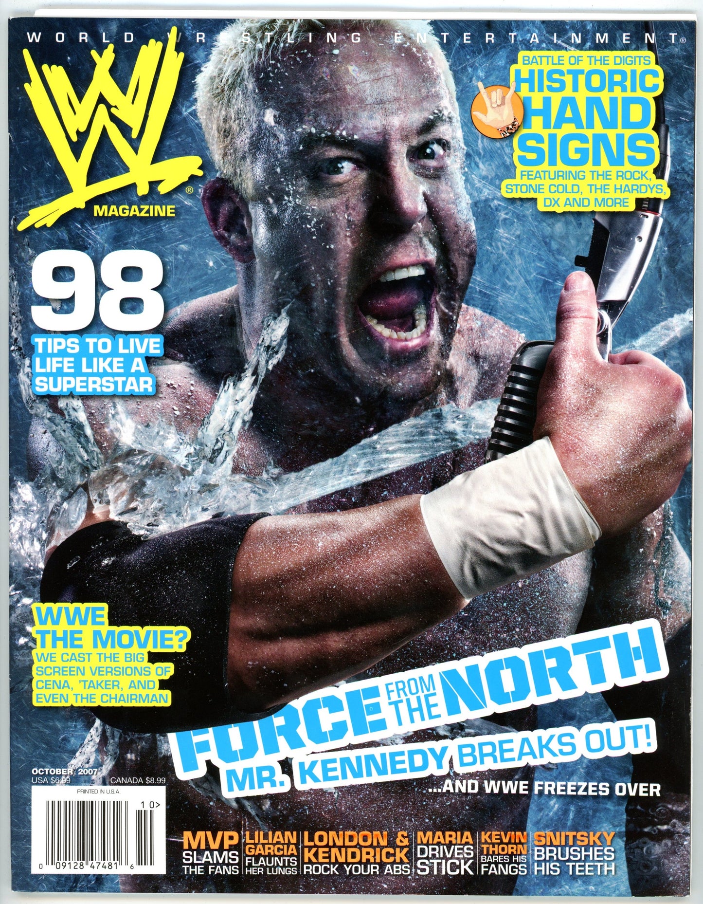 WWE Vintage Wrestling Magazine (October 2007) Mr. Kennedy + Unforgiven Insert Poster