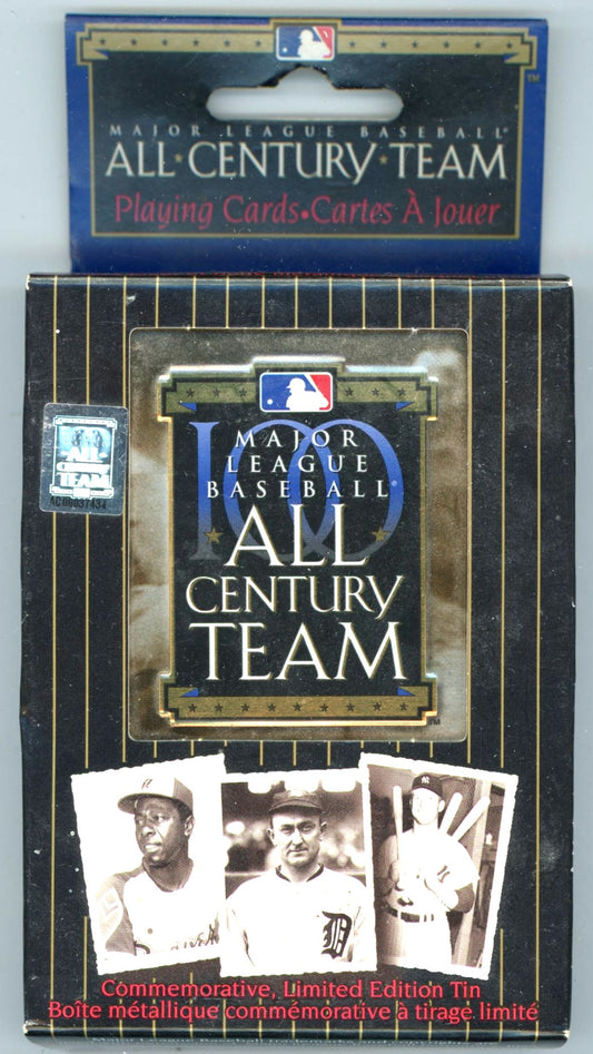 Bicycle MLB Baseball All Century Team Collectible Playing Card Deck Commemorative Tin