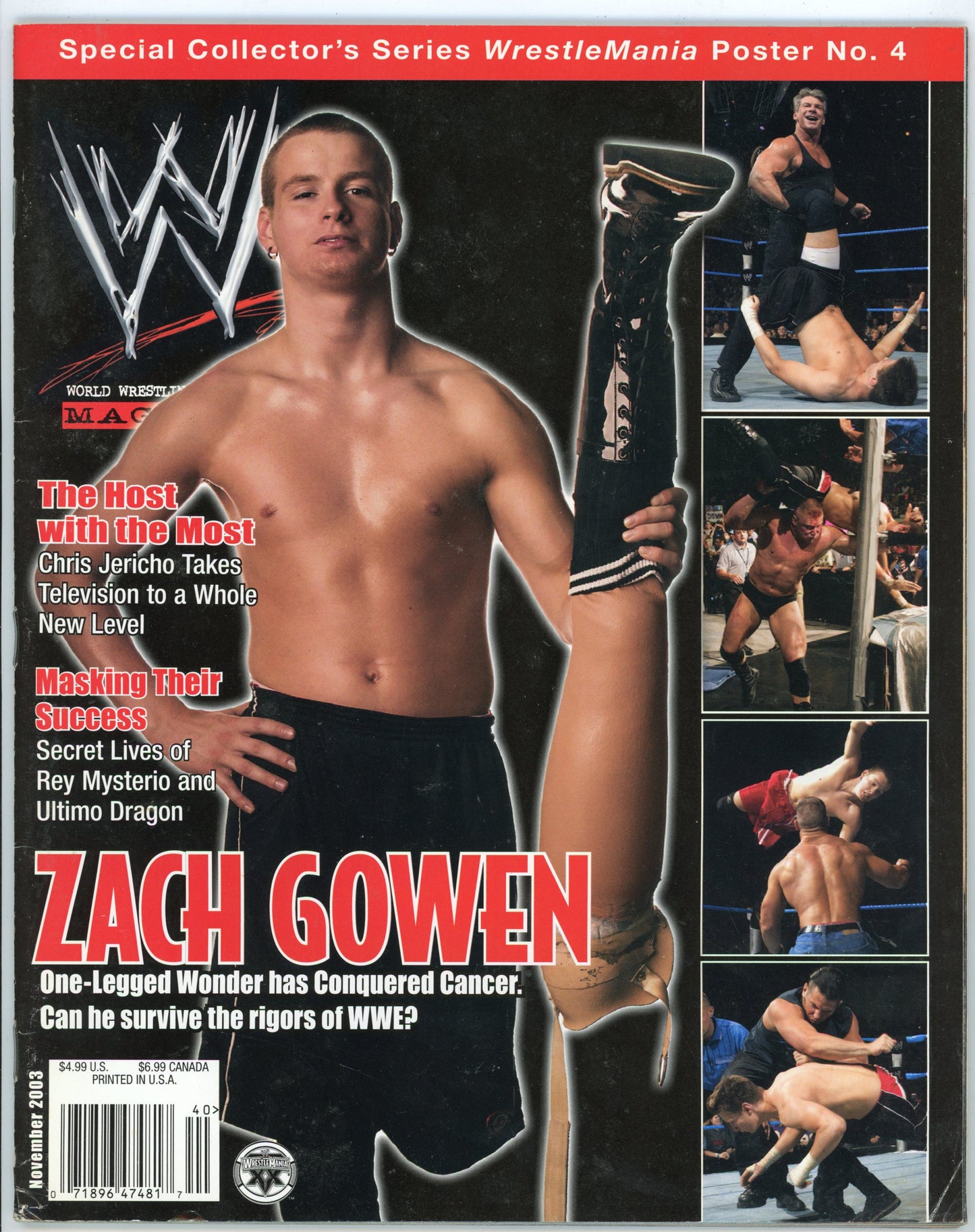 WWE Vintage Wrestling Magazine (November 2003) Zach Gowen Cover