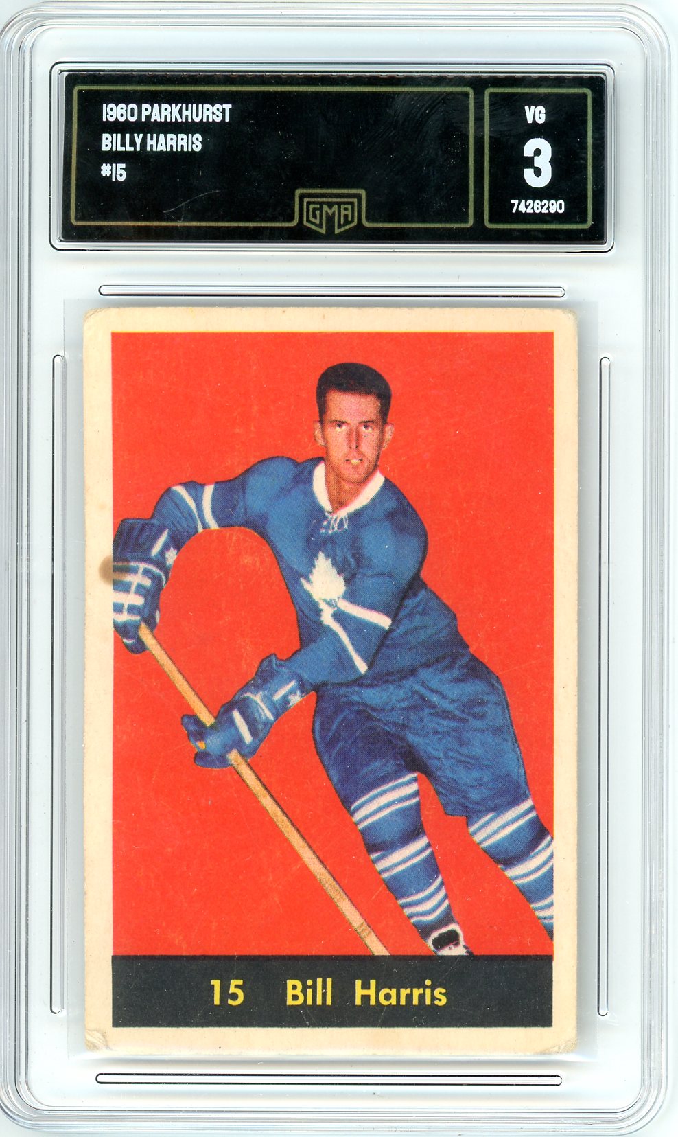 1960 Parkhurst Billy Harris Graded Card #15 GMA 3