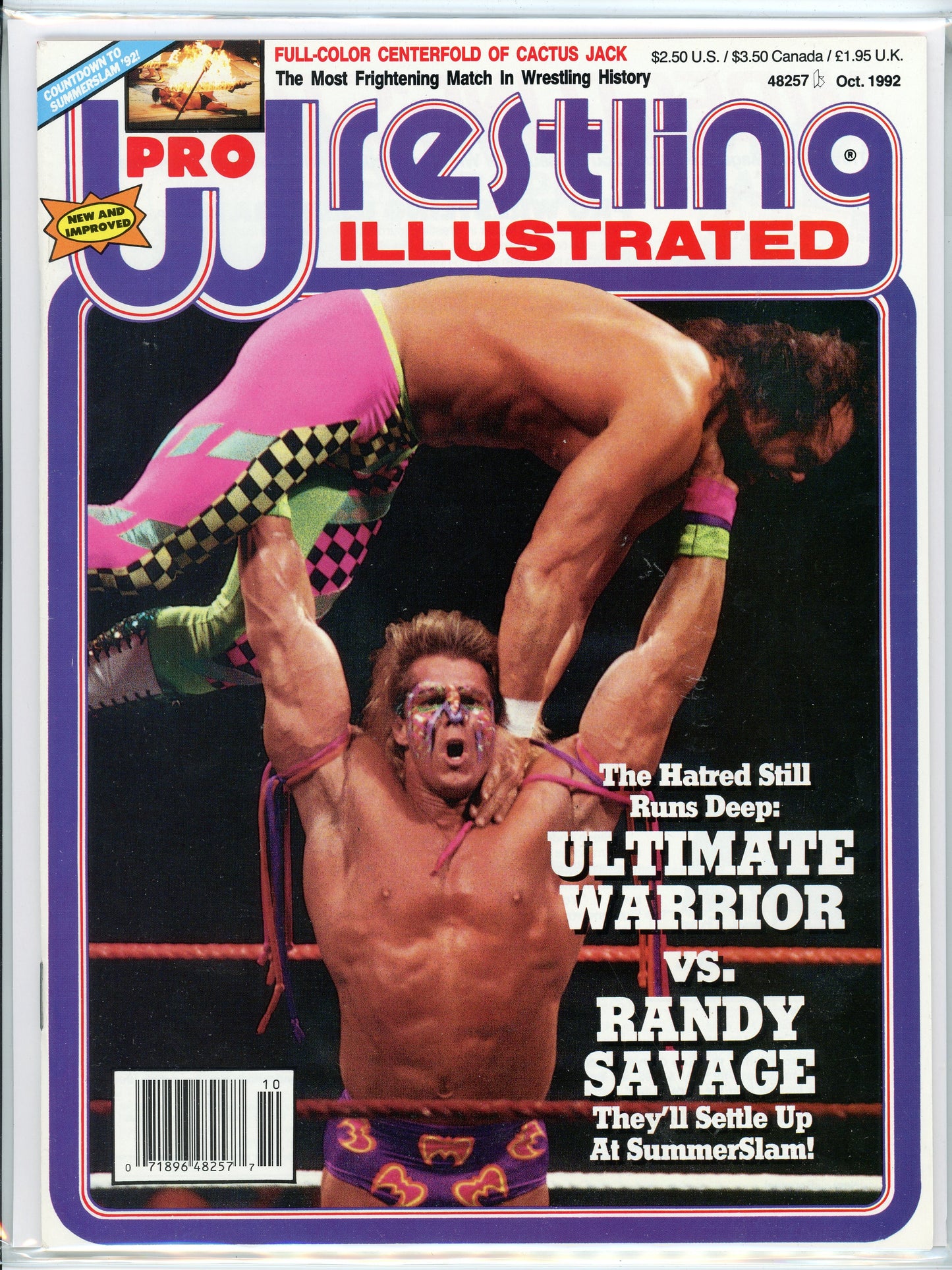 Pro Wrestling Illustrated Vintage Magazine (October, 1992) Ultimate Warrior vs. Randy Savage