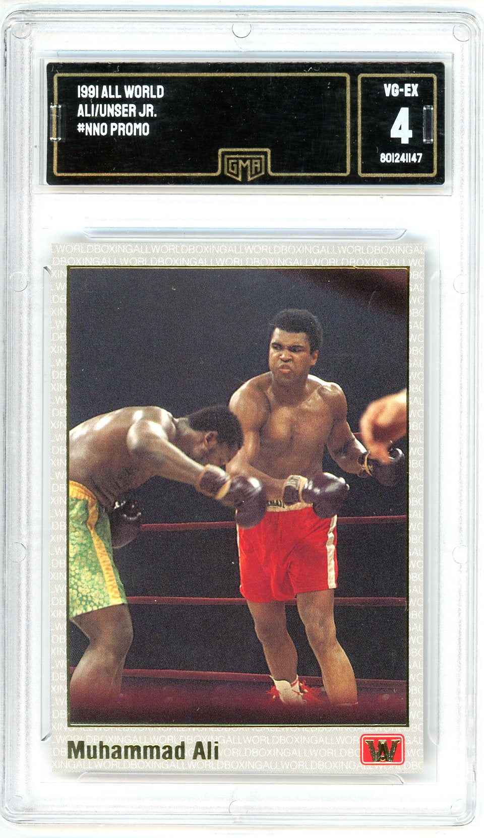 1991 All World Muhammad Ali/Al Unser Jr. Graded Card GMA 4