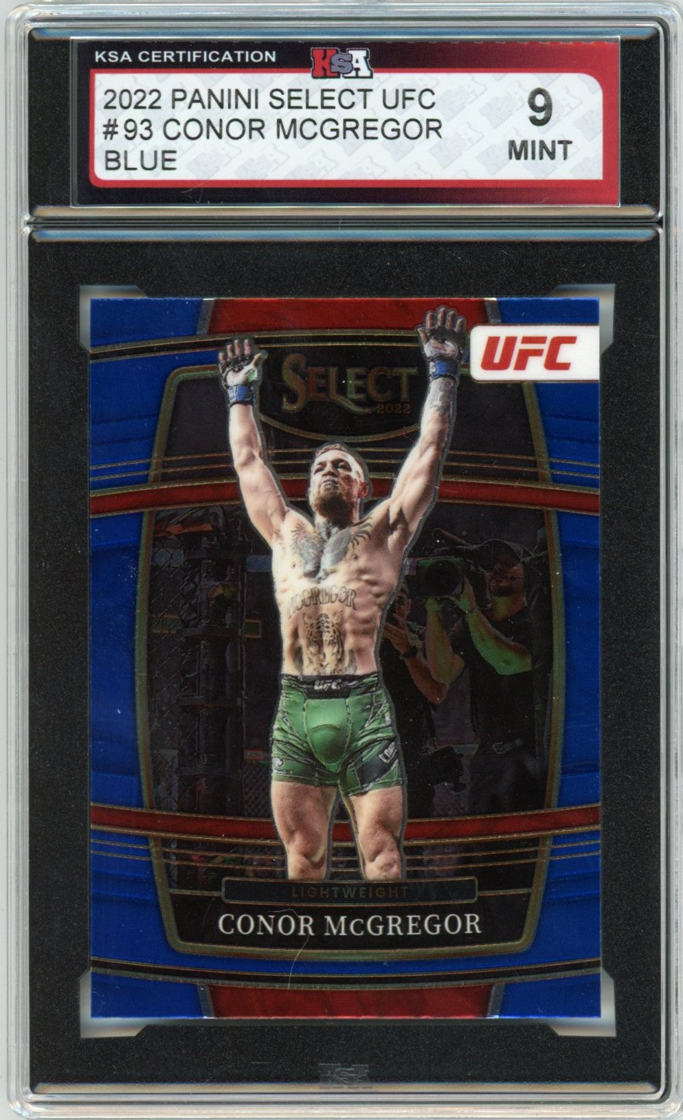 2022 Panini Select UFC Conor McGregor Blue #93 Graded Card KSA 9