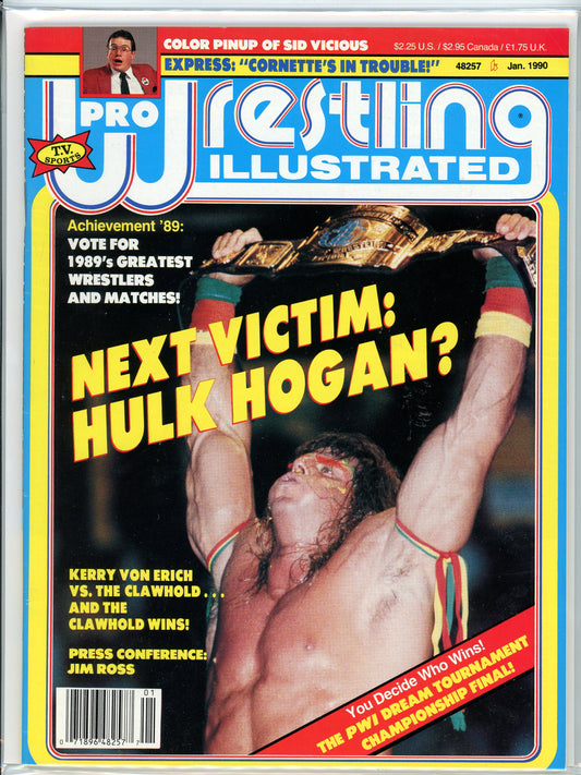 Pro Wrestling Illustrated Vintage Magazine (January, 1990) Ultimate Warrior