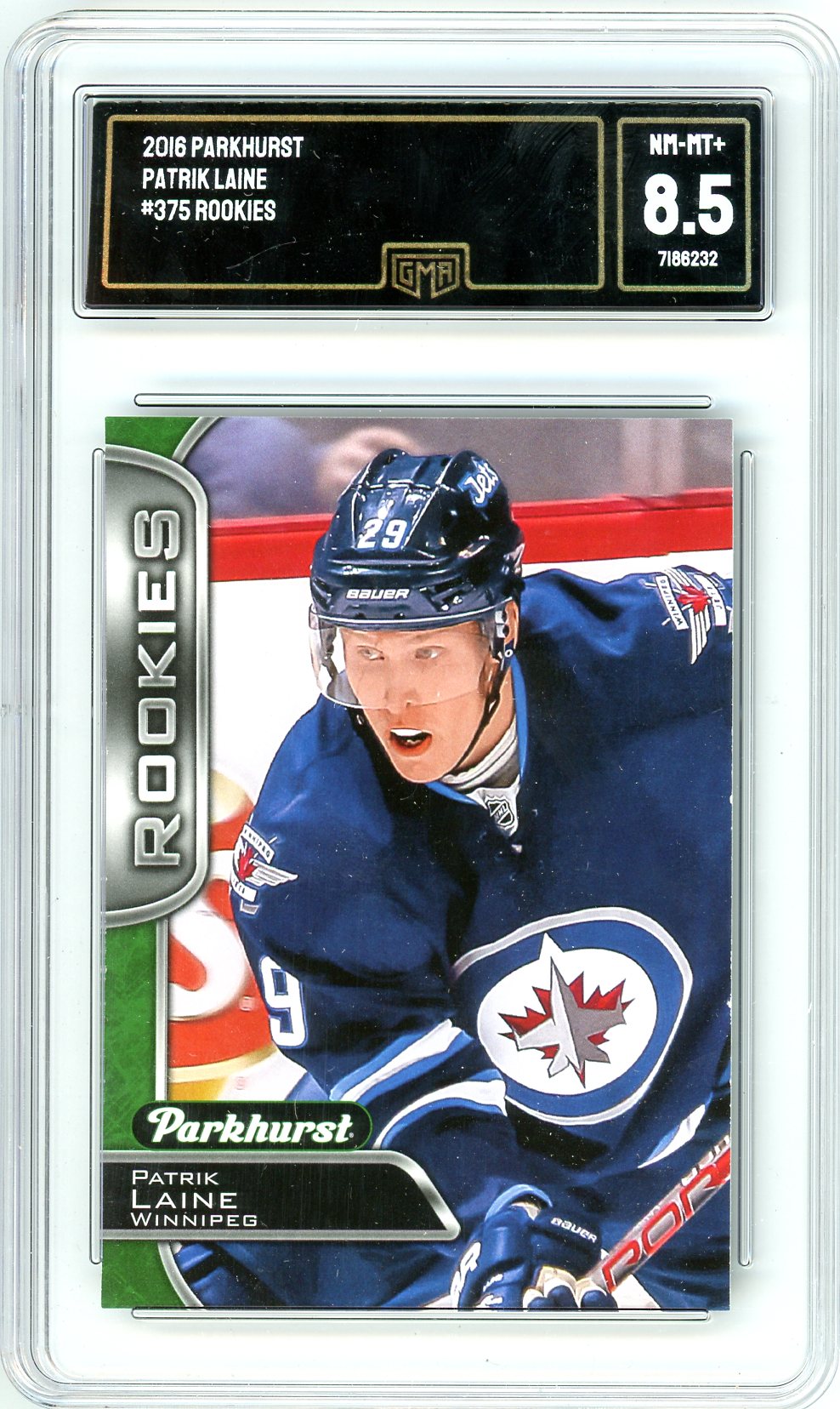 2016 Parkhurst Patrik Laine Graded Rookie Card #375 GMA 8.5