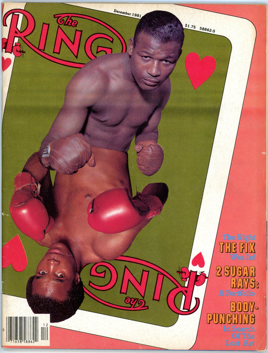 The Ring Vintage Boxing Magazine (December 1981) Sugar Ray Leonard, Sugar Ray Robinson