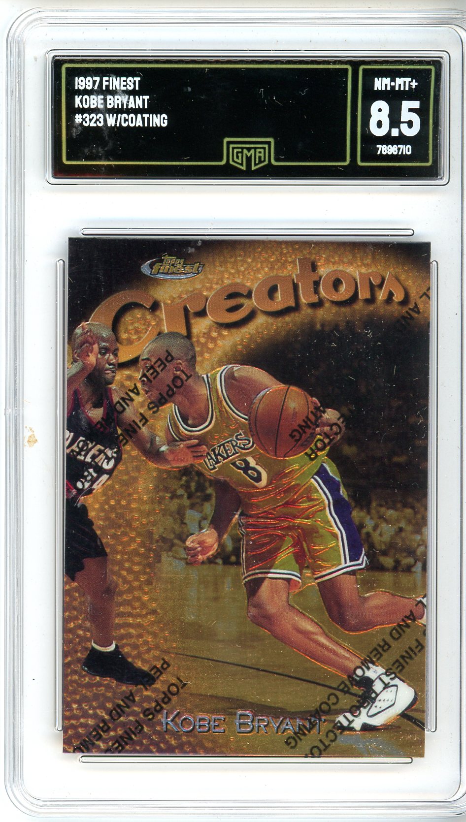 1997 Topps Finest Kobe Bryant Graded Card #323 GMA 8.5