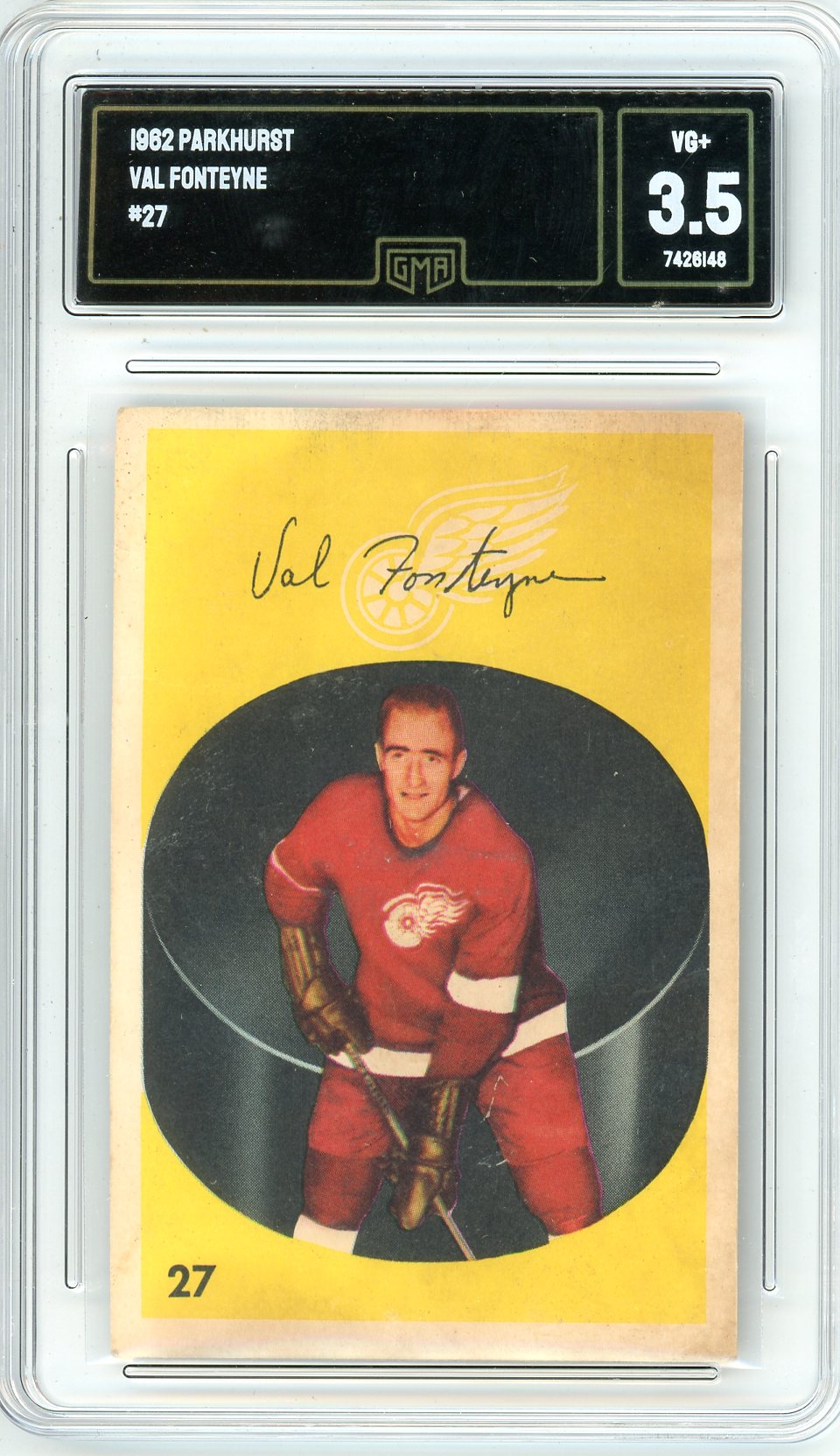 1962 Parkhurst Val Fonteyne Graded Card #27 GMA 3.5