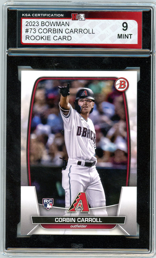 2023 Bowman Corbin Carroll Graded Rookie Card #73 KSA 9