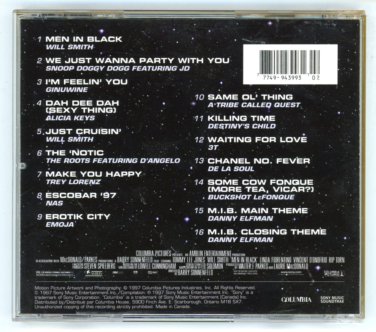 Men in Black - The Album (1997) Motion Picture Soundtrack Vintage CD