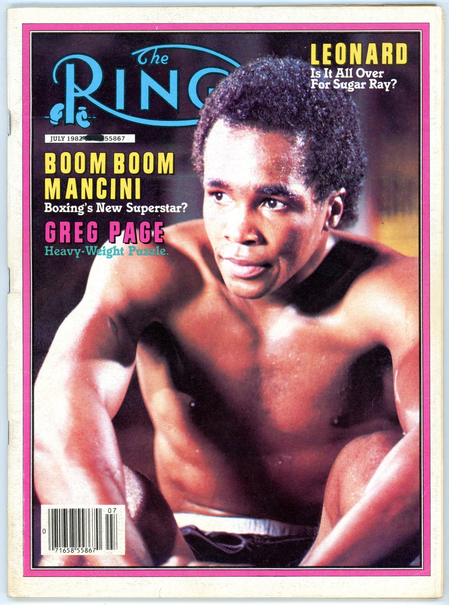 The Ring Vintage Boxing Magazine (July 1982) Sugar Ray Leonard Cover