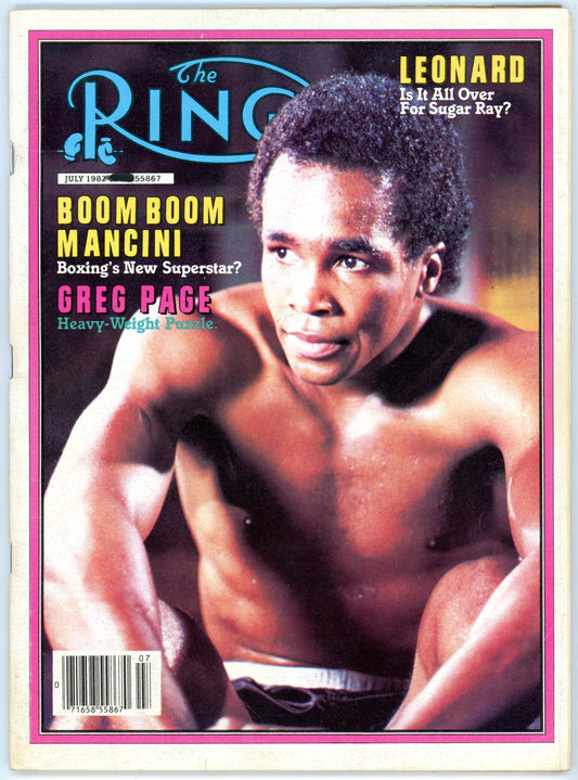The Ring Vintage Boxing Magazine (July 1982) Sugar Ray Leonard Cover