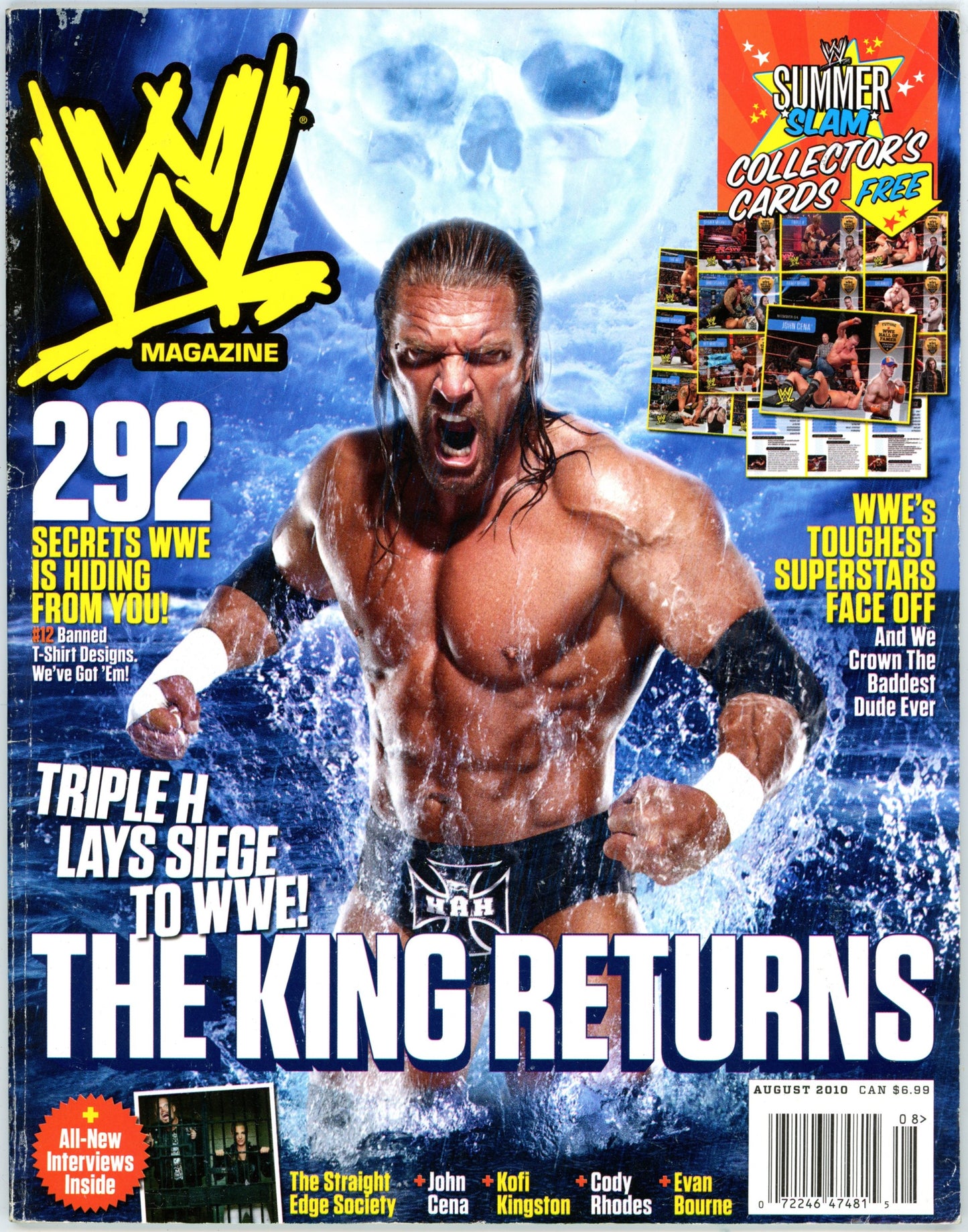 WWE Wrestling Magazine (August 2010) Triple H Cover