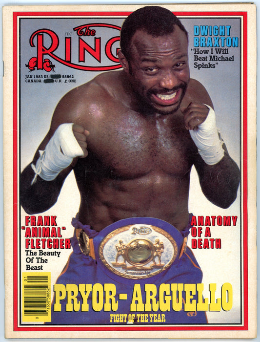 The Ring Vintage Boxing Magazine (January 1983) Dwight Braxton Cover