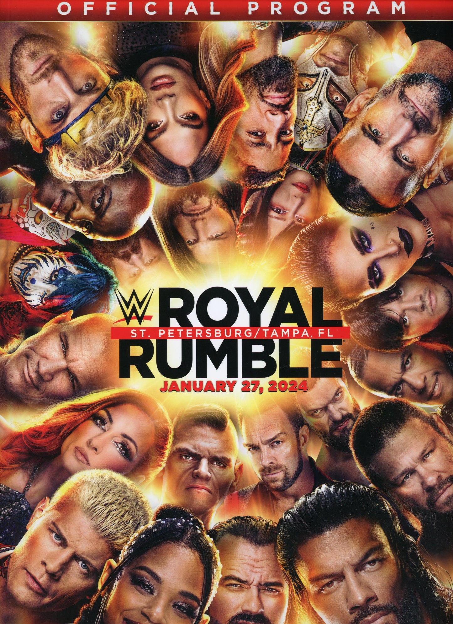 WWE Royal Rumble Official Program (St. Petersburg/Tampa, 2024) 13.5" x 9"