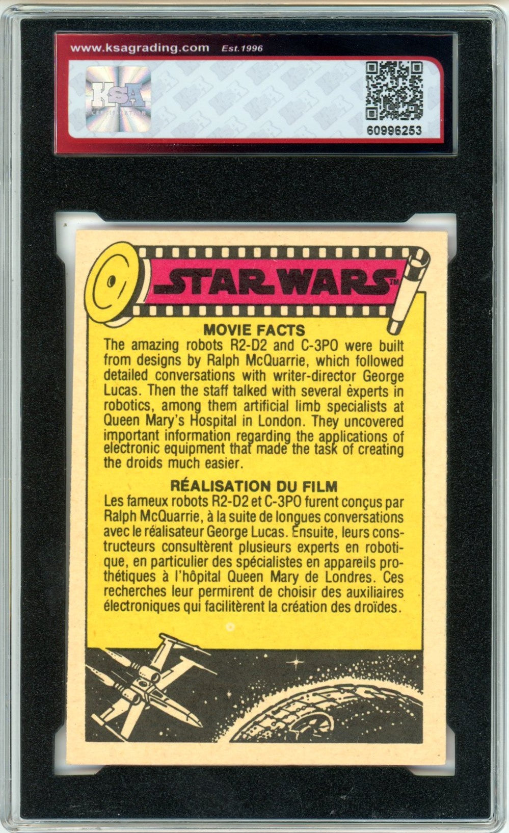 1977 OPC O-Pee-Chee Star Wars "See-Threepio" #98 Graded Card KSA 6