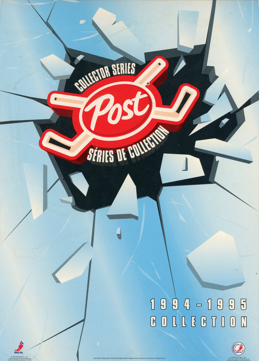1994/95 Post NHL Hockey Collector Series Box Backs Redemption Set (25 Cards) 8 1/2" x 12" Rare!