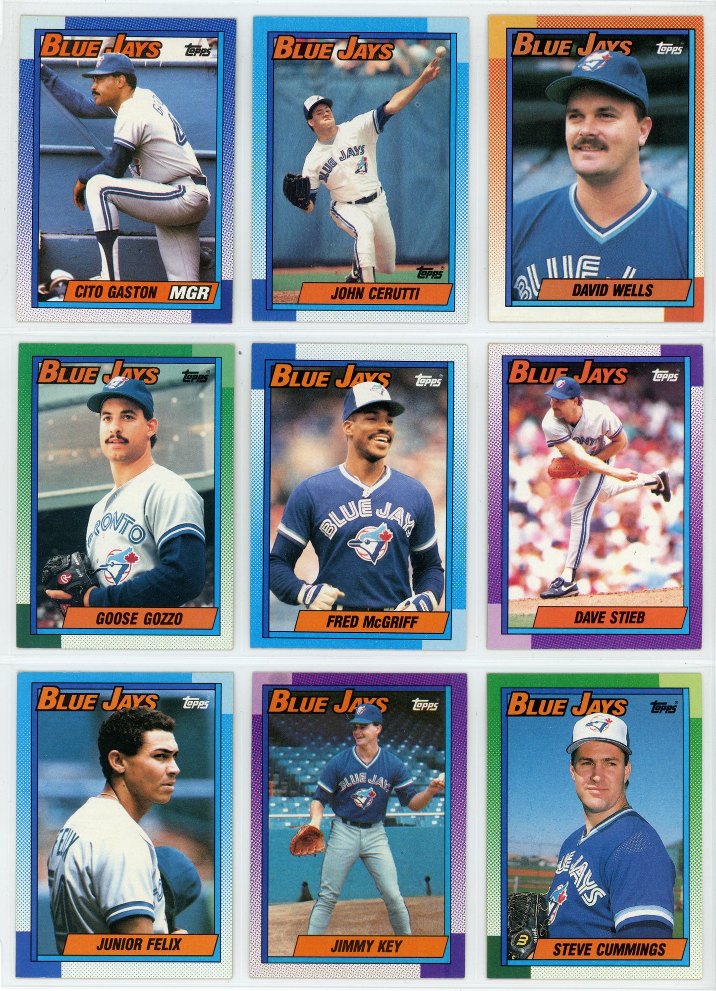 1990 Topps Vintage Toronto Blue Jays Team Set (33 Cards)