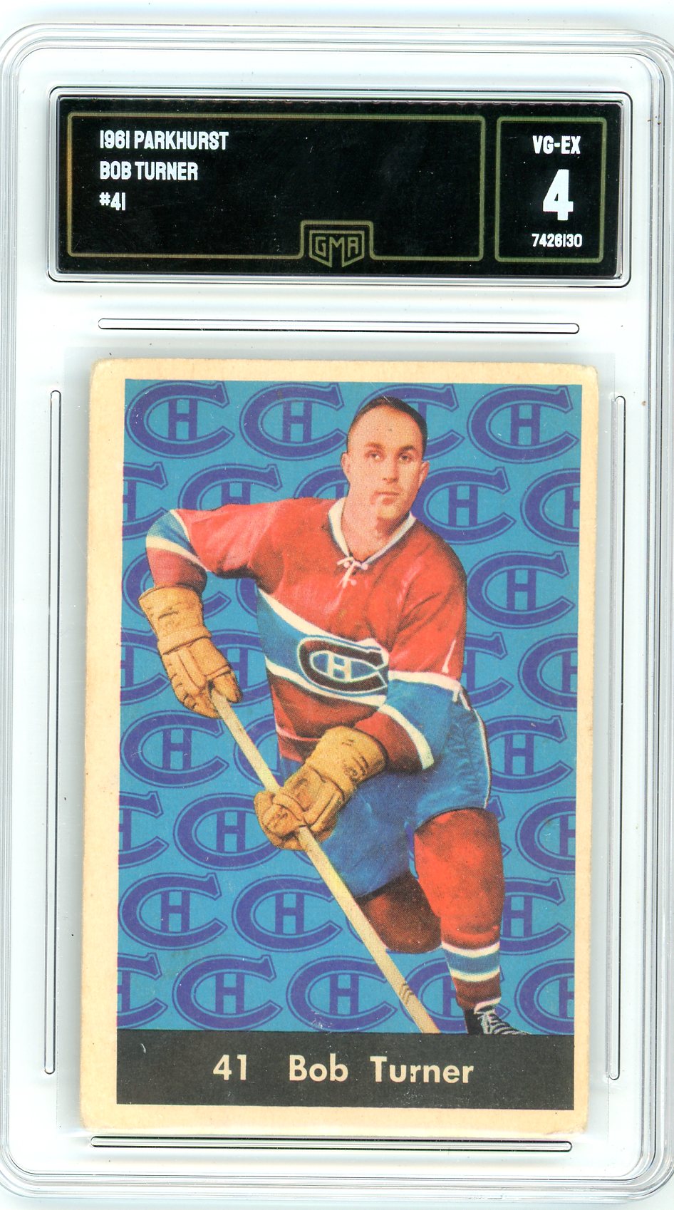 1961 Parkhurst Bob Turner Graded Card #41 GMA 4