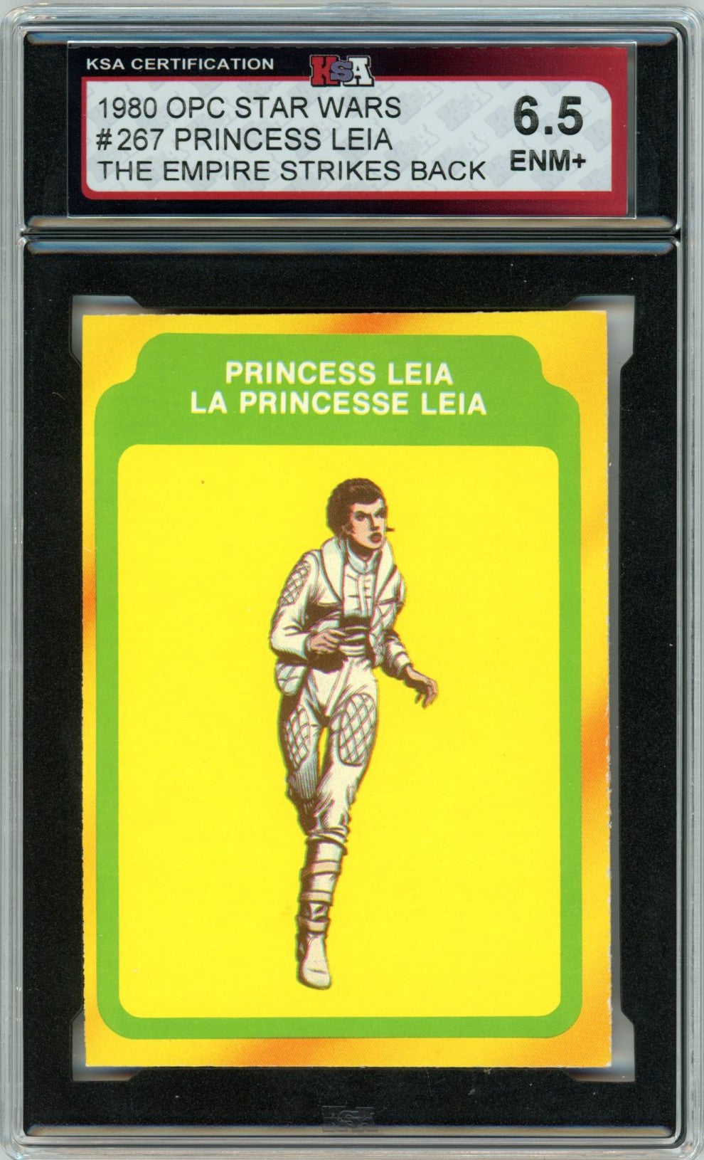 1980 OPC O-Pee-Chee Star Wars "Princess Leia" #267 Graded Card KSA 6.5