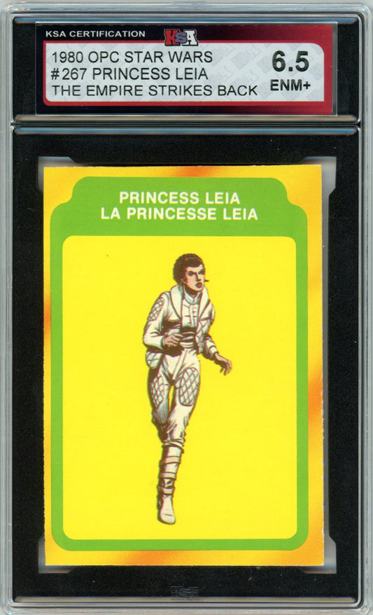 1980 OPC O-Pee-Chee Star Wars "Princess Leia" #267 Graded Card KSA 6.5