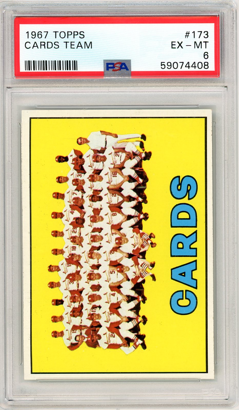 1967 Topps Cards Team Graded Card #173 PSA 6