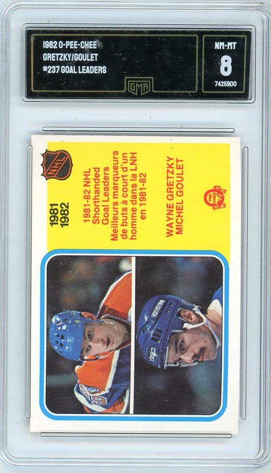 1962 O-Pee-Chee Gretzky/Goulet Graded Card #237 GMA 8