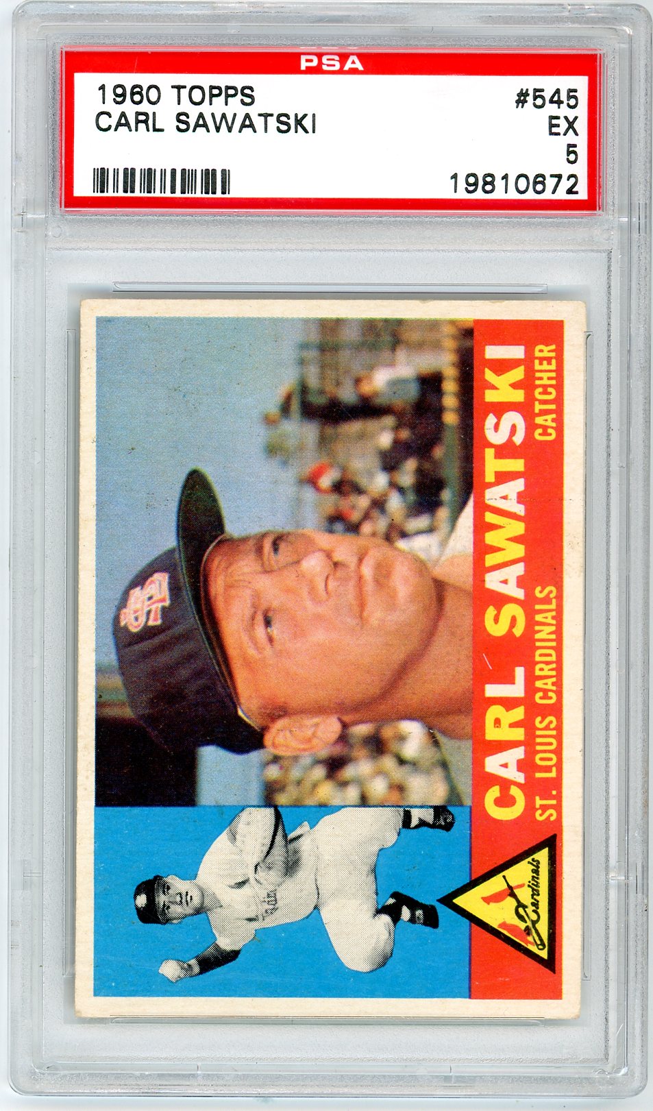 1960 Topps Carl Sawatski Graded Card #545 PSA 5