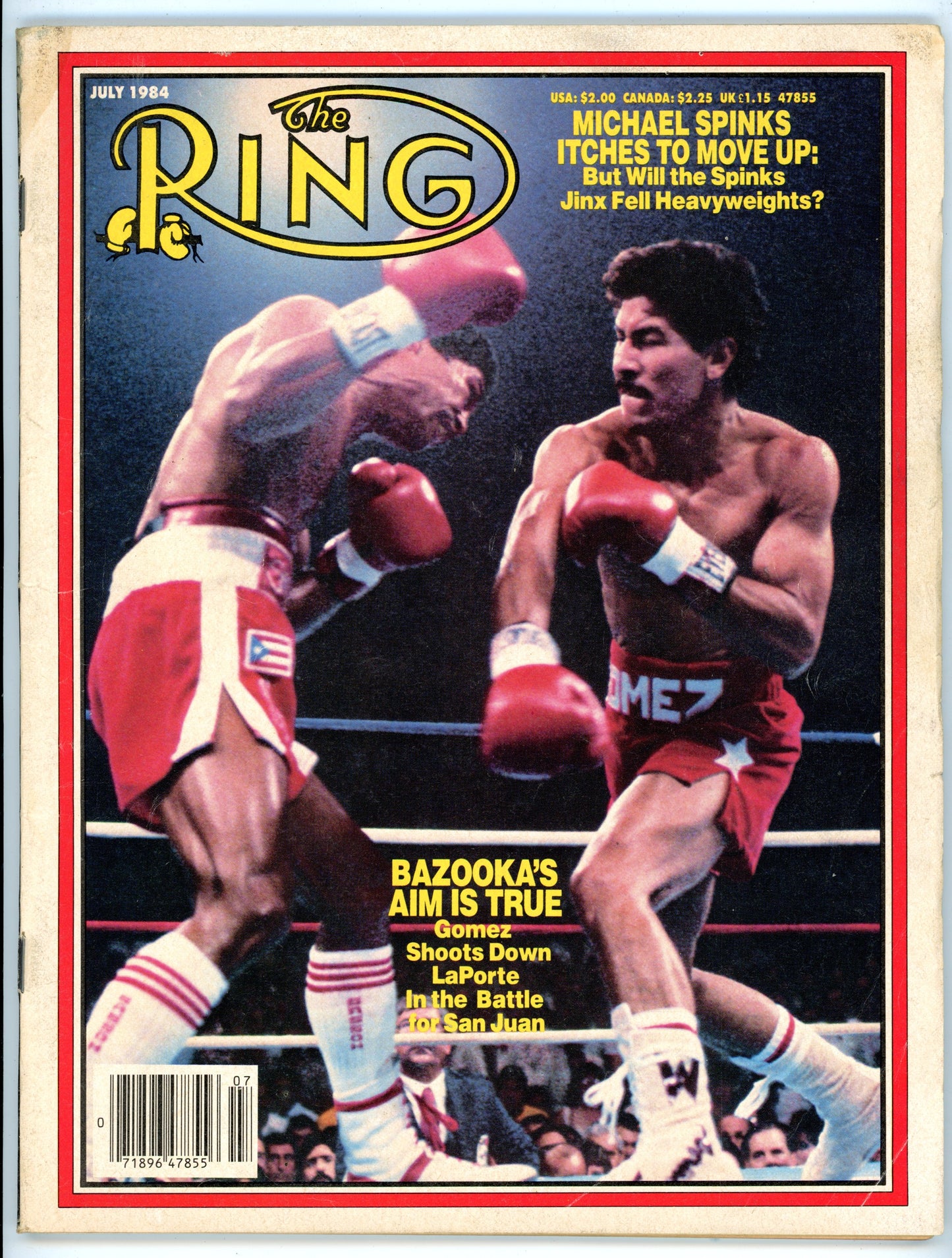 The Ring Vintage Boxing Magazine (July 1984) Wilfredo Gomez vs. Juan LaPorte