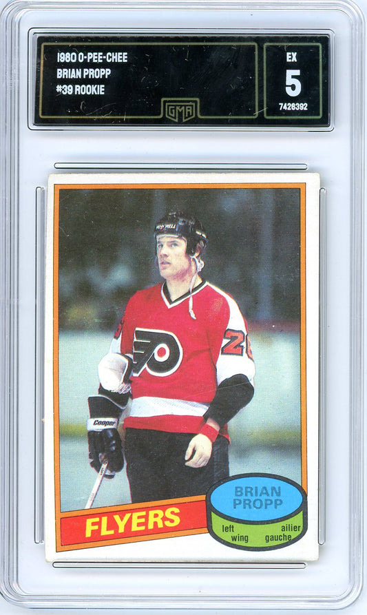 1980 O-Pee-Chee Brian Propp Graded Rookie Card #39 GMA 5