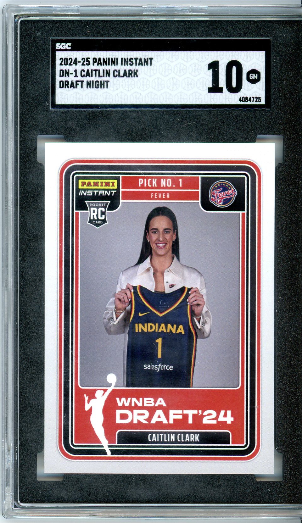 2024/25 Panini Instant Caitlin Clark Graded Rookie Card Draft Night #DN-1 SGC 10