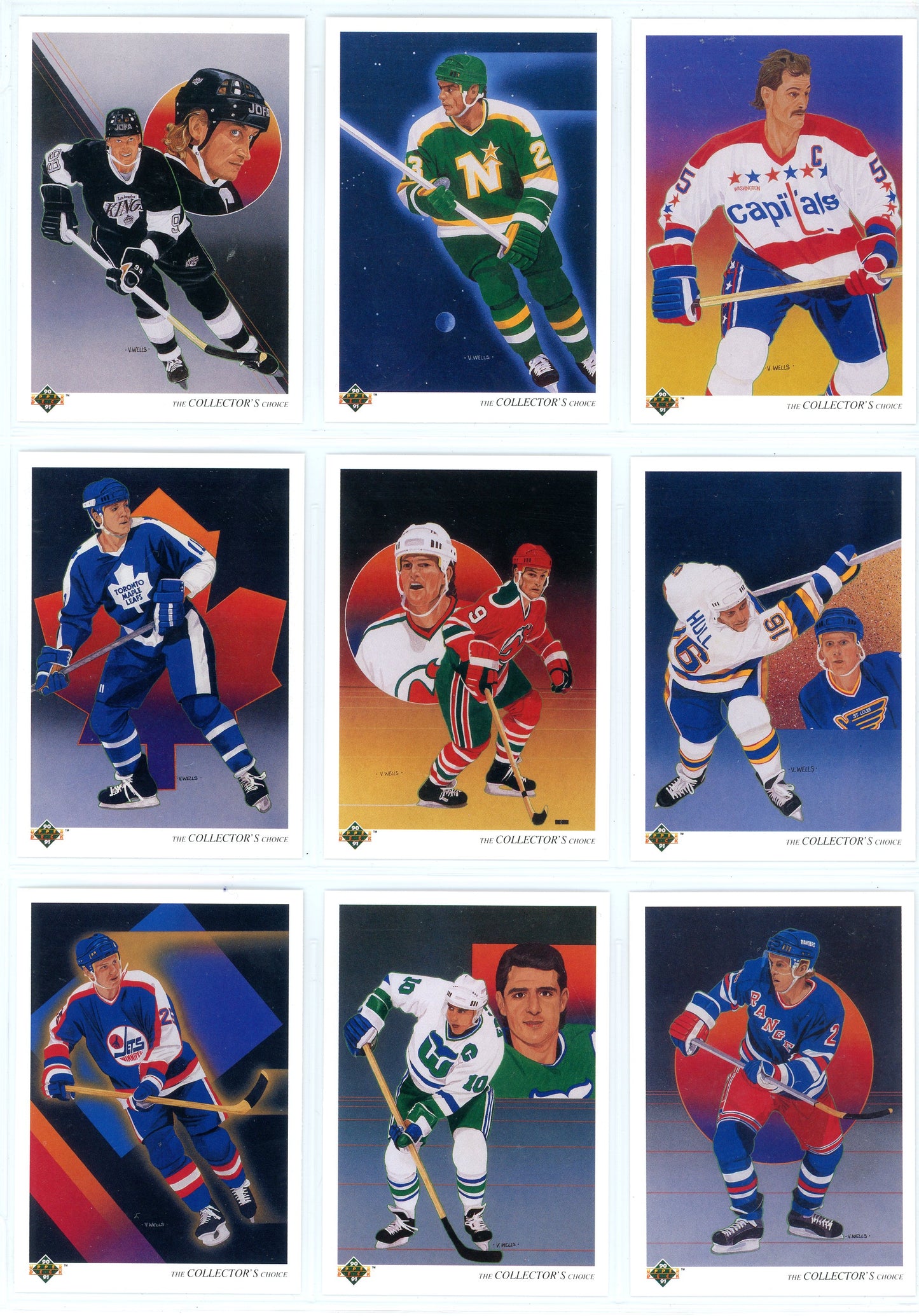 1990/91 Upper Deck Hockey Card Complete Set (550 Cards)