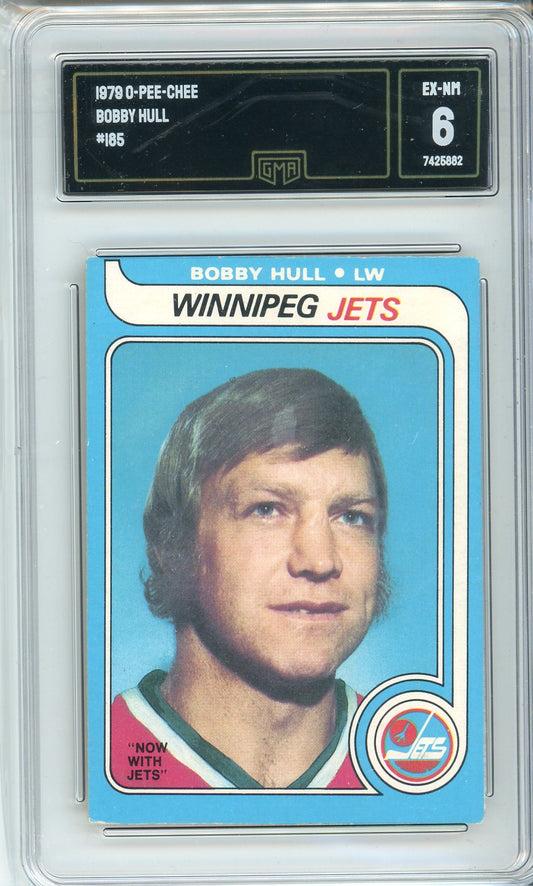 1979 OPC Bobby Hull #185 Graded Hockey Card GMA 6