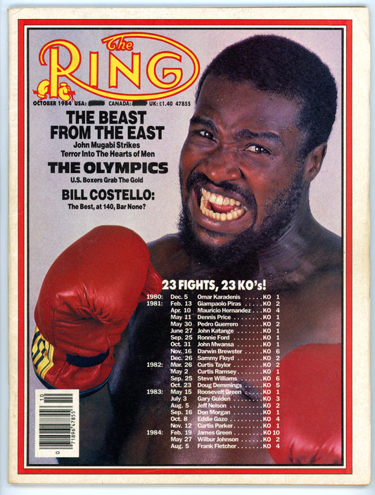 The Ring Vintage Boxing Magazine (October 1984) John Mugabi Cover