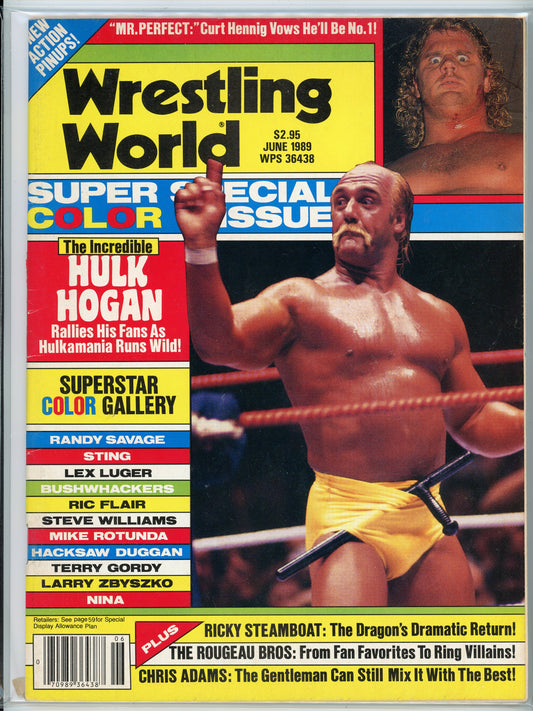 Wrestling World Vintage Magazine (June, 1989) Hulk Hogan