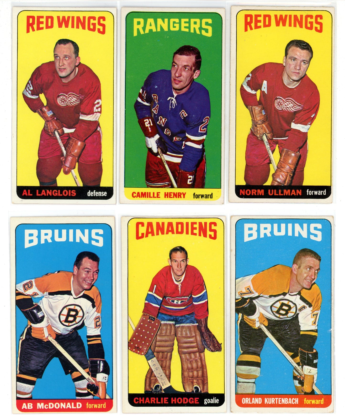 1964/65 Topps NHL Hockey "Tall Boys" Complete Set (110 Cards) VG/EX+ Condition