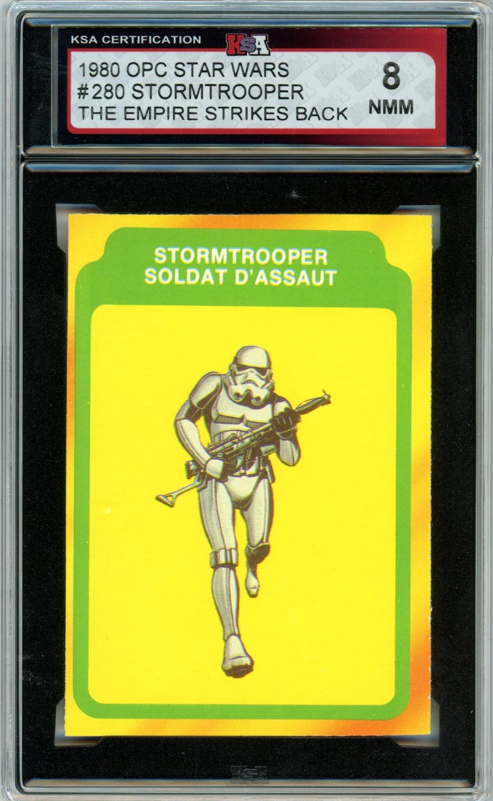 1980 OPC O-Pee-Chee Star Wars "Stormtrooper" The Empire Strikes Back #280 Graded Card KSA 8