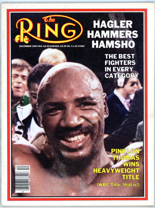The Ring Vintage Boxing Magazine (December 1984) Marvin Hagler Cover