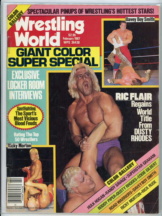 Wrestling World Vintage Magazine (February, 1987) Ric Flair