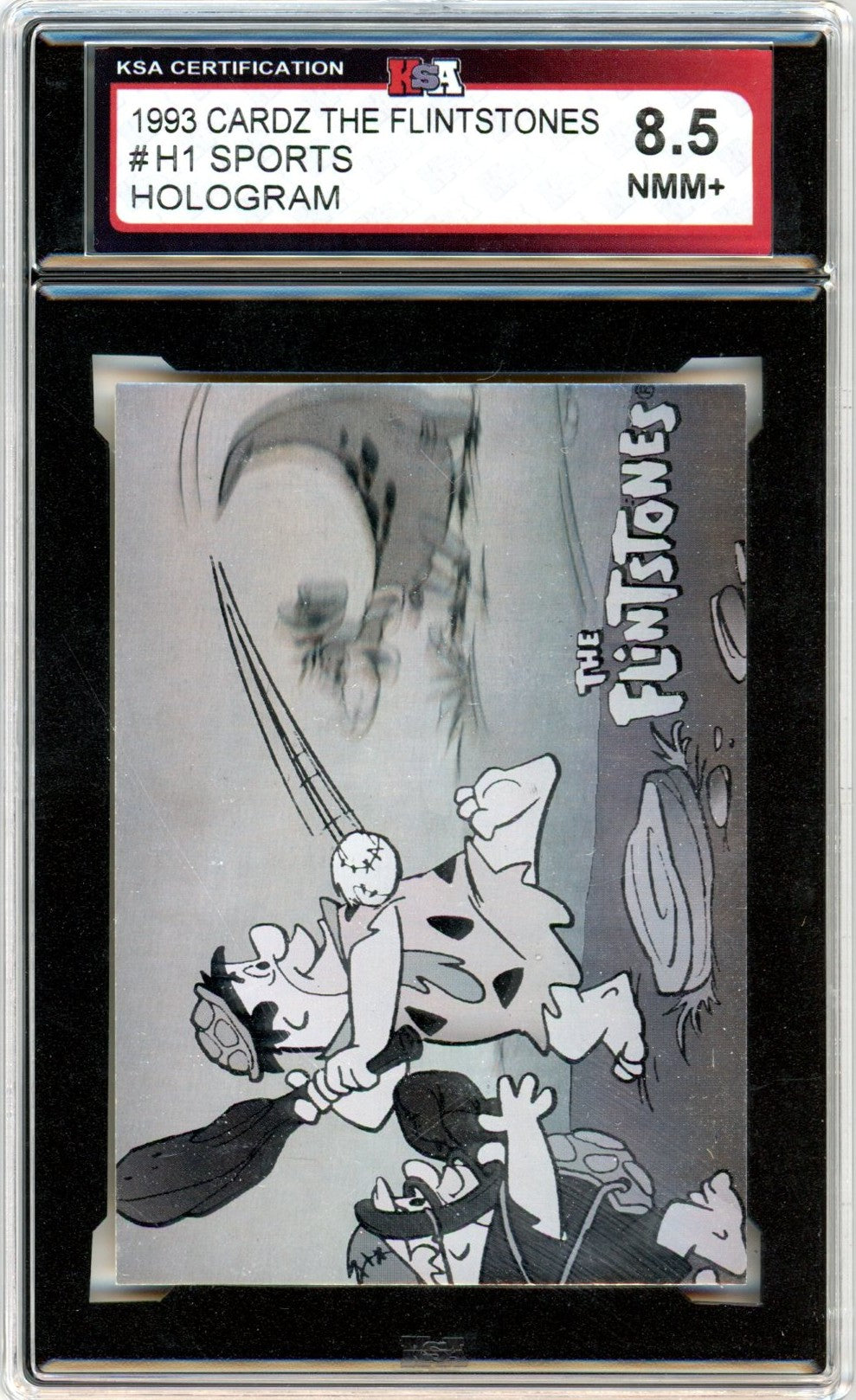 1993 Cardz The Flintstones "Sports" #H1 Hologram Graded Card KSA 8.5