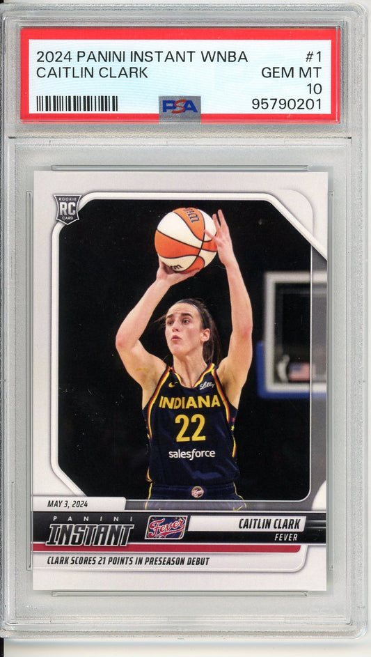 2024 Panini Instant Caitlin Clark Graded Rookie Card #1 PSA 10