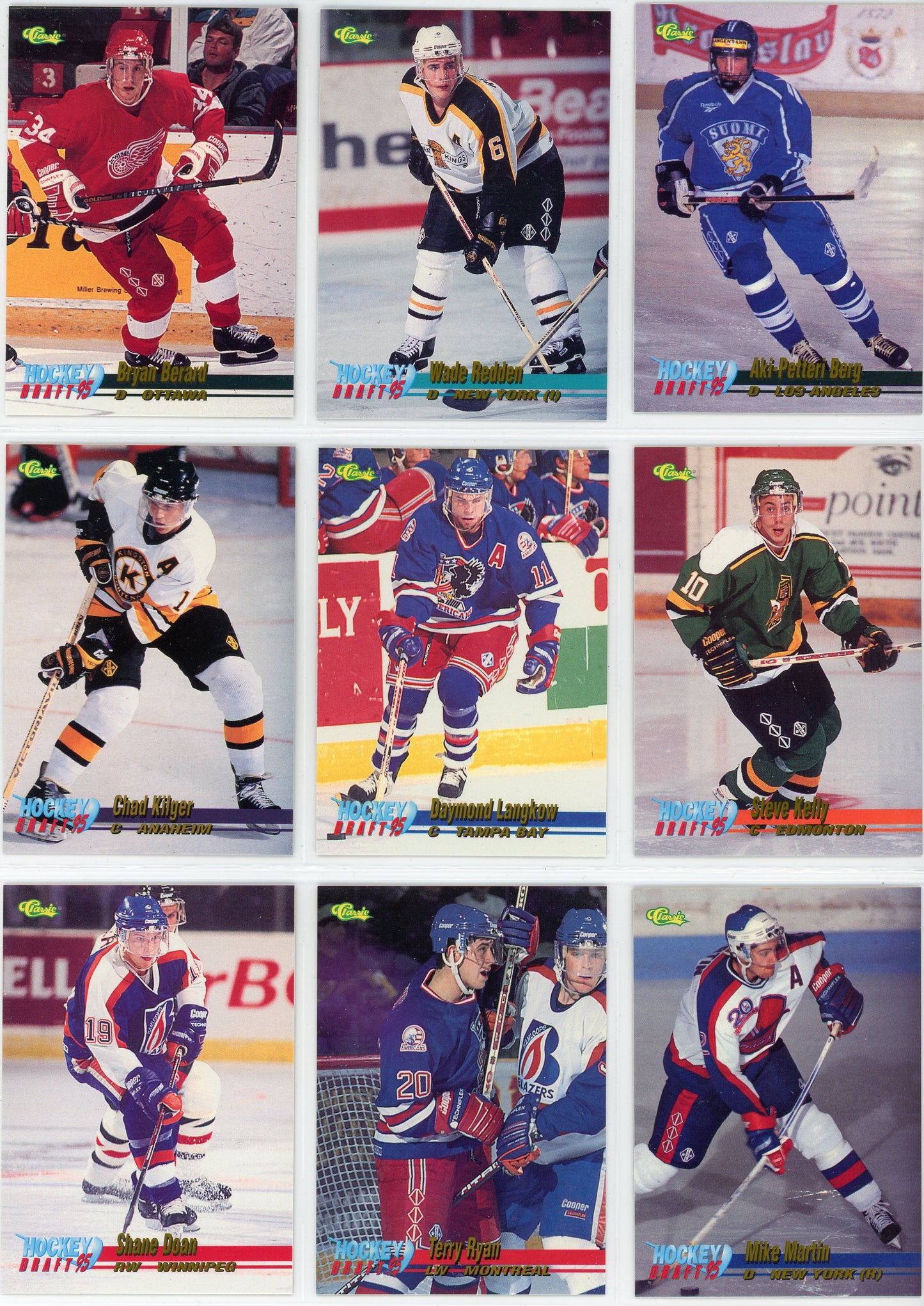 1995 Classic NHL Hockey Draft Complete Set (100 Cards)
