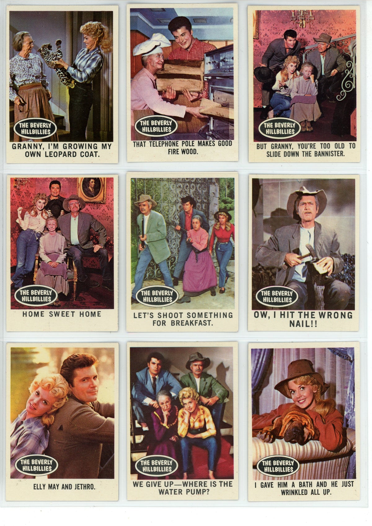1963 Topps The Beverly Hillbillies Trading Card Complete Set (66 Cards) VG/EX Condition