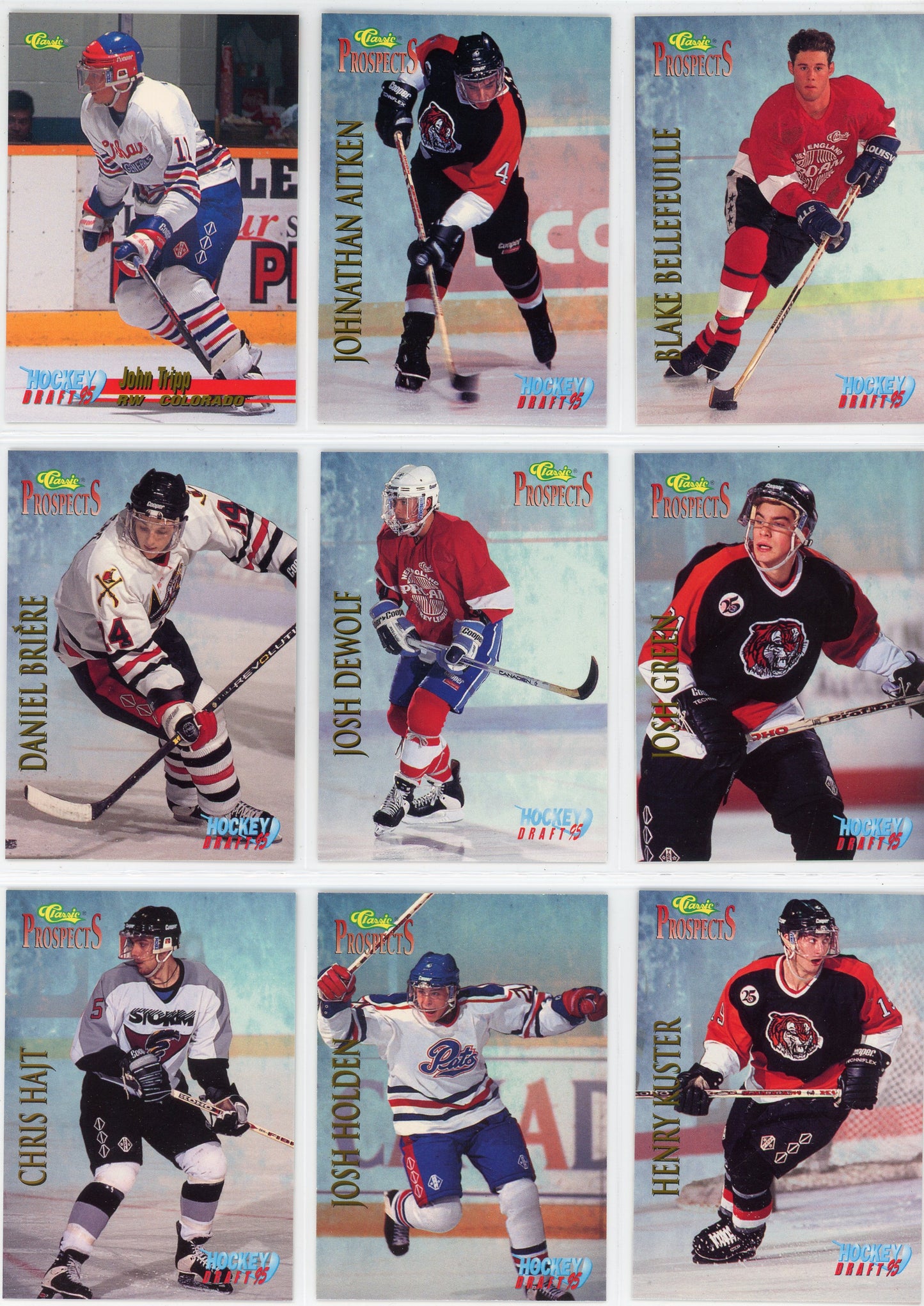 1995 Classic NHL Hockey Draft Complete Set (100 Cards)