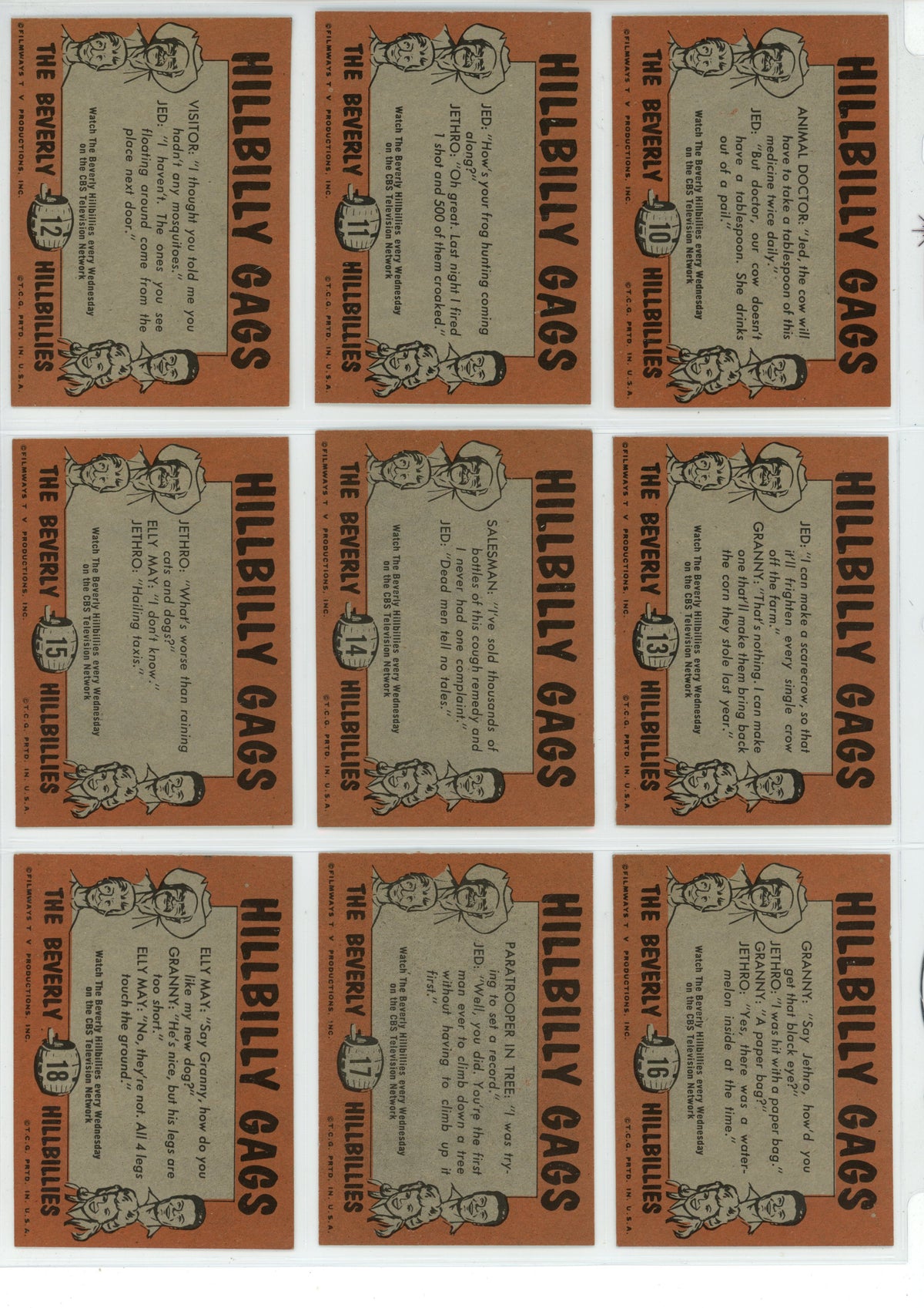 1963 Topps The Beverly Hillbillies Trading Card Complete Set (66 Cards) VG/EX Condition