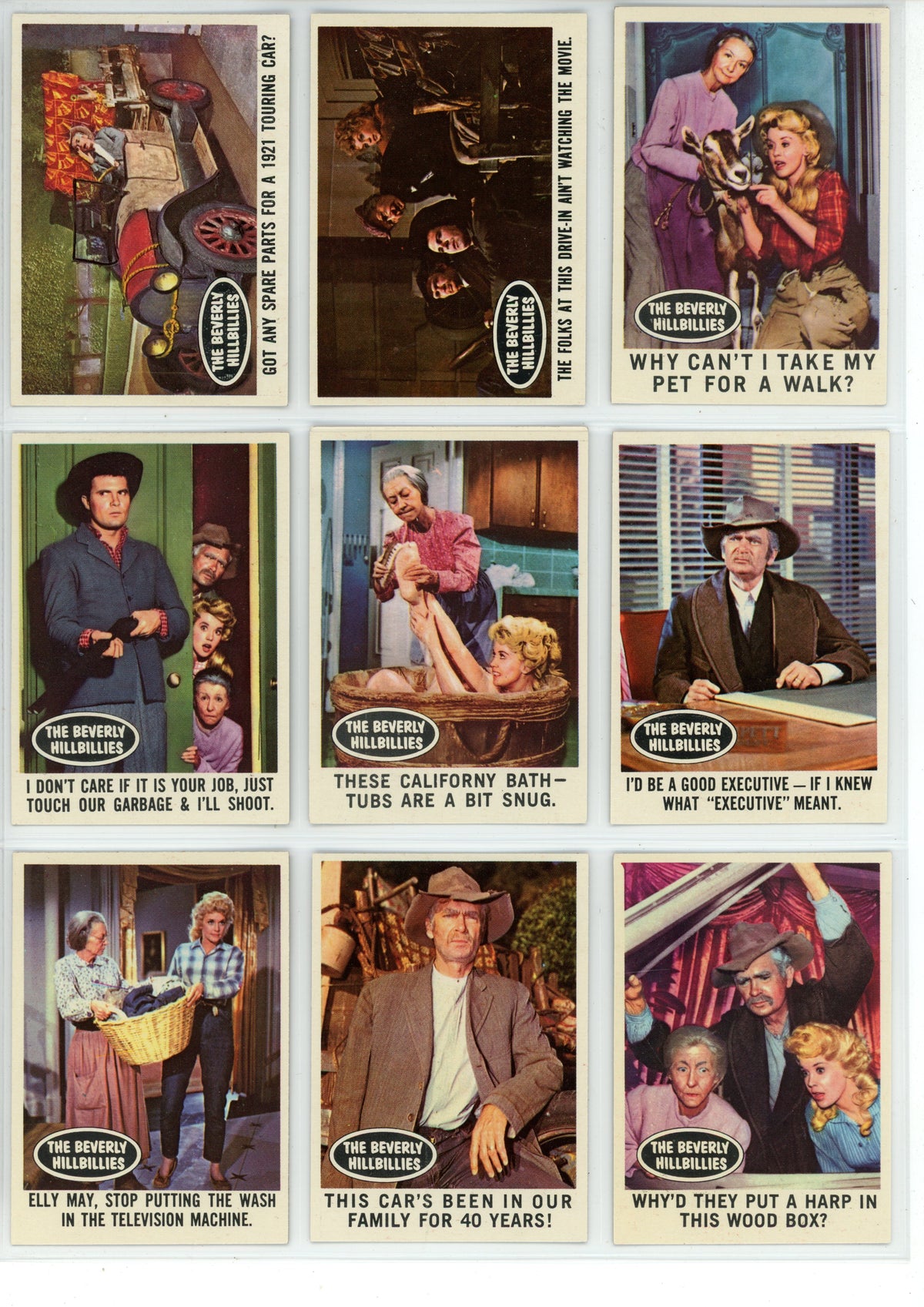 1963 Topps The Beverly Hillbillies Trading Card Complete Set (66 Cards) VG/EX Condition