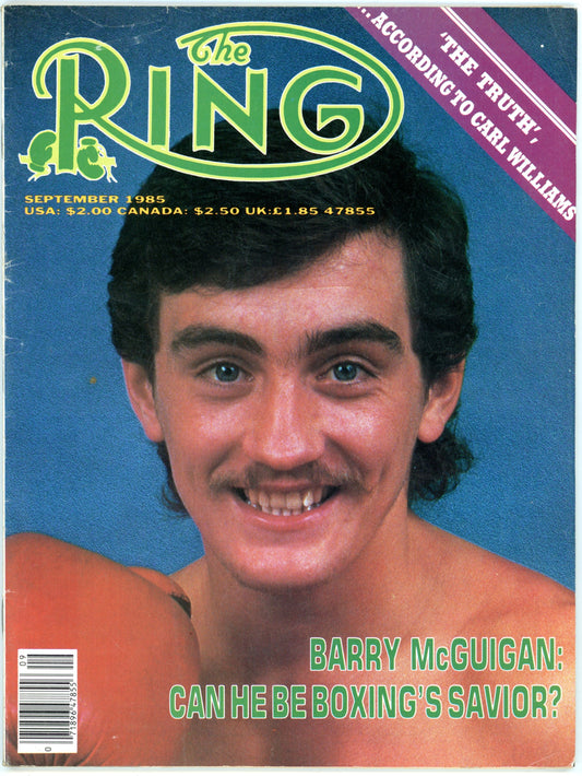 The Ring Vintage Boxing Magazine (September 1985) Barry McGuigan Cover