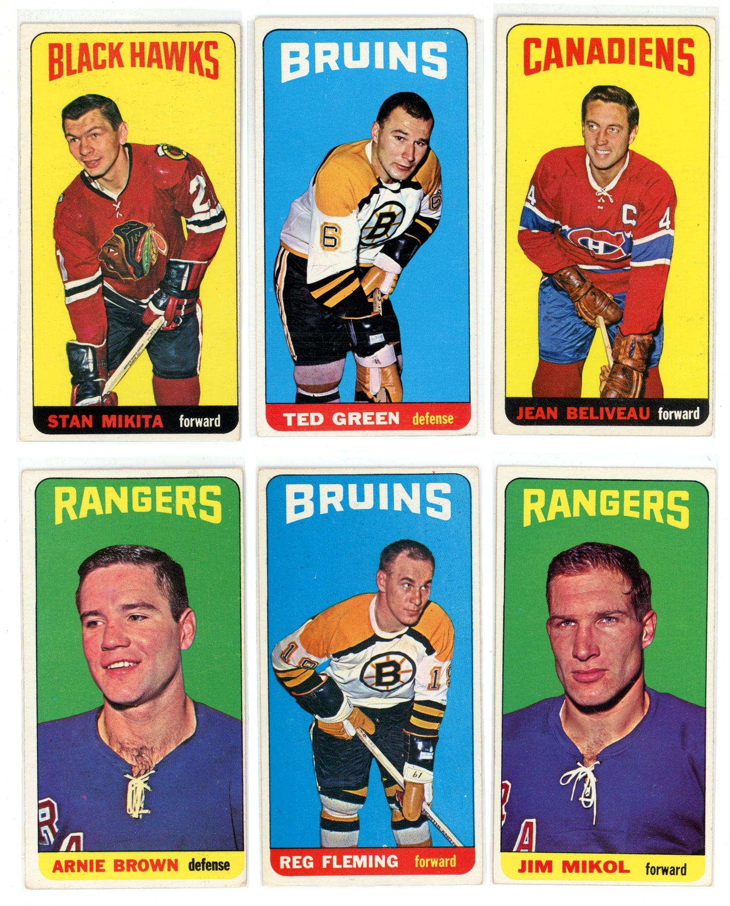 1964/65 Topps NHL Hockey "Tall Boys" Complete Set (110 Cards) VG/EX+ Condition